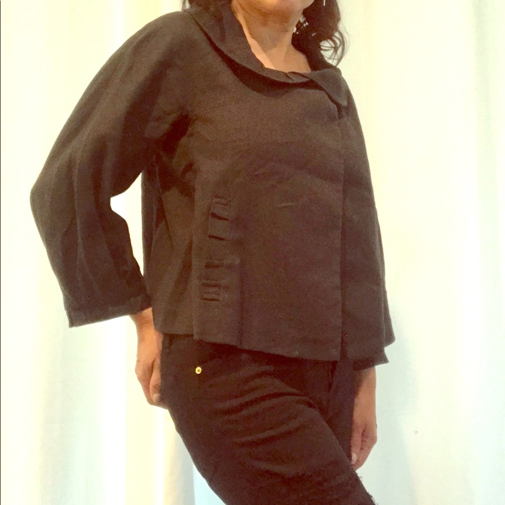 Rebecca Taylor Black Crop Jacket